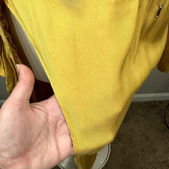 L'Academie The Gigi Maxi Dress in Mustard Yellow - Picture 13 of 14